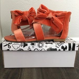 Orange Sandals with Bow